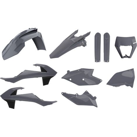 Kit di plastiche Polisport KTM EXC 17-19 grigie resistenti