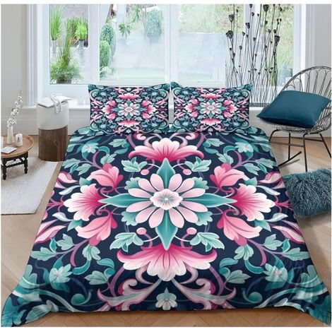 3D Graphique Housse De Couette, Housse De Couette Douce Parure De Lit,Microfibre Hypoallergique Literie en,(220x240 cm) - RRE (1/4)