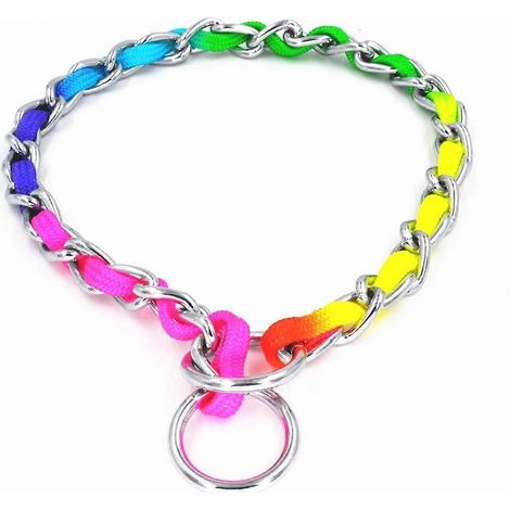 Collier de dressage en acier inoxydable, chaîne de dressage adaptée aux chiens de petite et moyenne taille (1/5)