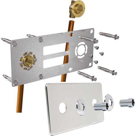 Watts – Sortie de cloison pour robinetterie douche – Entraxe 150mm – Raccord femelle 1/2" – Installation rapide sur cloison BA13 (1/4)