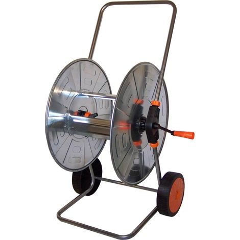 Carrello Avvolgitubo Manuale 110 mt in Acciaio Agrati Silver