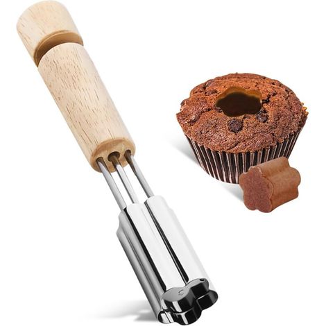 Cupcake Corer, Cupcake Filler Tool Outil Vide Cupcake en Acier Inoxydable Utilisé pour l'outil Remplissage Cupcakes Accessoires Cuisson de gâteaux Outil Videur réutilisable Outil Remplissage Cupcakes