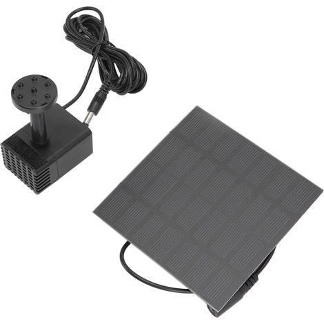 Kit de pompe à eau solaire à monter soi-même, pompe à eau écologique alimentée par l'énergie solaire avec 6 buses pour bain d'oiseaux, jardin et aquarium. (1/5)