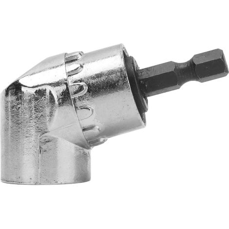 Adaptateur porte-douille pour tournevis, angle de 105°, haute résistance à la corrosion, tige hexagonale de 6,35 mm (1/4 po), tournevis tournant