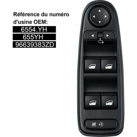 Commande de lève vitre C4 Picasso 6554.YH Bouton de commande de lève vitre pour Citroën C4 Grand Picasso (1/4)
