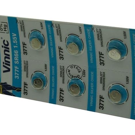 Pack de 10 piles Vinnic pour RENATA 377 (1/2)