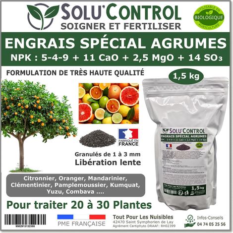 Engrais Spécial Agrumes, SoluControl - Sachet de 1.5kg (1/5)