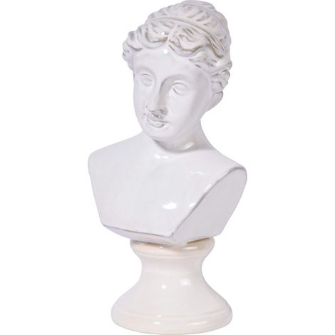 dobar® Helena Garden 10430e - Statuetta da Giardino, Misura M, Scultura per Esterni, Busto in Ceramica per Giardino, Statua da Esterno, Vaso Decorativo per casa, Giardino, Patio, 17 x 14 x 32,5 cm, (1/5)