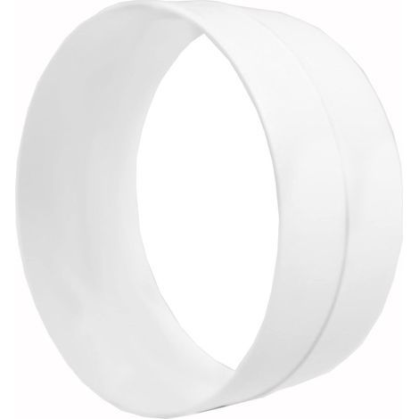 Air Conditioner Vent Hose Adapter 127 mm, White Plastic Extension, Universal Connection (1/5)