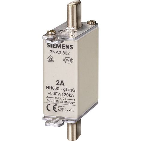 Multipack Siemens NH-SICHERUNG 50A GR.000   500V (NH000/ 50A 500V) - 3 Stück