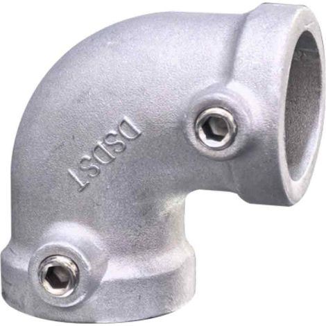 Raccord de jonction à étagère fixe en alliage d'aluminium DN20 pour tuyau d'eau, 6 points de liaison pour tuyau en acier galvanisé rond. (1/5)