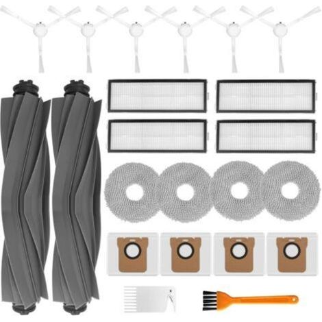 Accessoires pour Aspirateur Robotique, Kit Complet avec 2 Brosses Principales, 4 Filtres HEPA, 4 Sacs à Poussière, 4 Lingettes, 6 Brosses Latérales, 2 Brosses de Nettoyage - AUTRES (1/5)