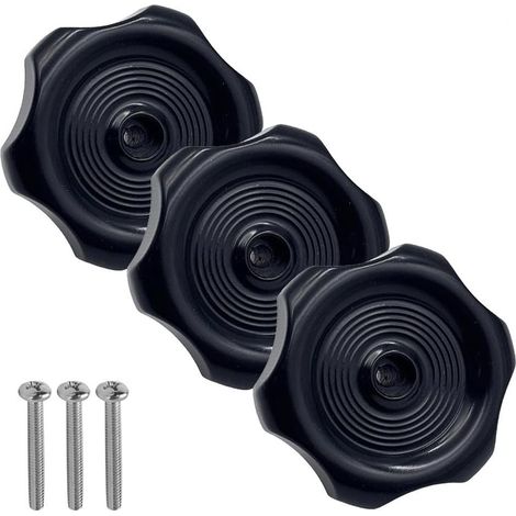 Lot de 3 protections de fenêtre RV pour poignée de fenêtre de camping-car, tige de 2,5 cm, protection anti-effraction en plastique ABS pour caravane, camping, van, camping-car (noir) (1/5)