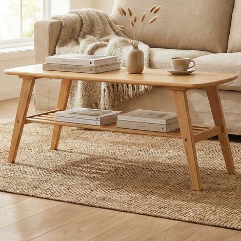 Table basse Reini - 120x60x50cm - bambou (1/4)