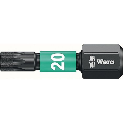 Wera Impaktor Bit für TX, 1/4 Zoll E 6,3 Set, TX-Profil: TX20 5 Stk