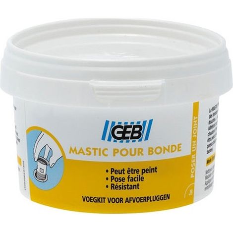 Mastic sanitaire d'étanchéité GEB pour les bondes et emboitements des tuyaux 200g