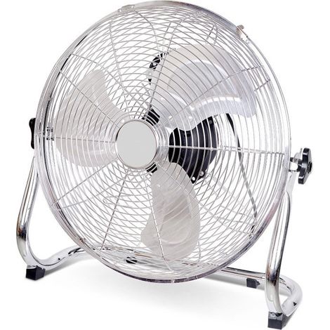 Ventilateur industriel de 38 Watts, ventilateur de sol en métal de 9 pouces, 5 lames en aluminium, 3 vitesses, inclinaison réglable, 1000 tr / min, pour la maison, le garage et l'atelier, 38 Watts (1/5)