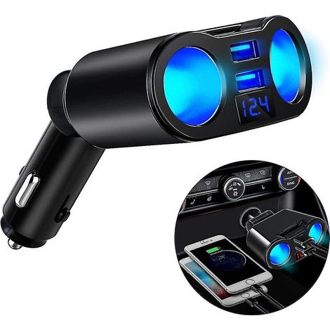 Universeller 12V-Kfz-Zigarettenanzünderadapter mit 2 dualen USB-Anschlüssen - (1/5)