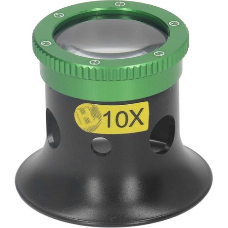 10-fache Juwelierlupe, tragbare optische Vergrößerungshilfe für Uhren, Schmuck, Reparaturen, Inspektionswerkzeug für Textilien, Schaltkreise, Münzen und Münzen (1/5)