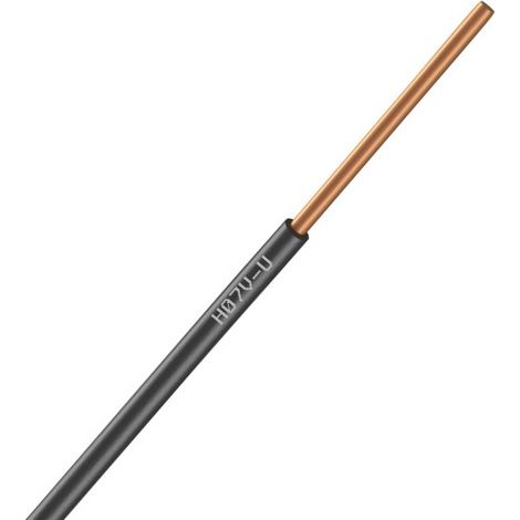 Nexans – Bobine de fil électrique 2,5mm noir – Longueur 100m – Conducteur cuivre monofilaire – Isolation PVC pour installations électriques (1/2)