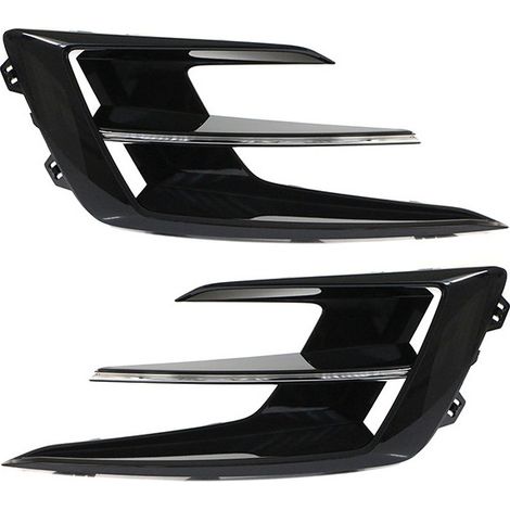 Grilles de pare-choc avant avec noires brillantes et chromées kit Renault Megane 4 phase 2 2020-2021
