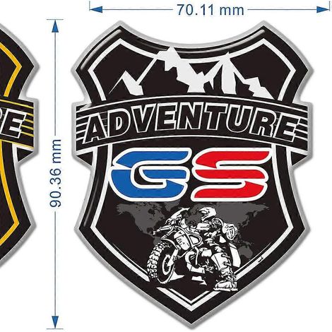 Autocollants pour BMW R1250GS : protection de réservoir, garde-boue, carénage, valise en aluminium, protège-mains, moto Adventure GSA (argenté). (1/5)