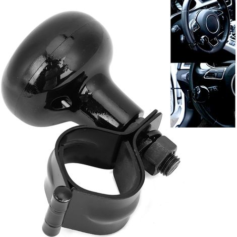 Bouton auxiliaire de réglage de la boule du volant pour voiture universelle, noir (1/5)