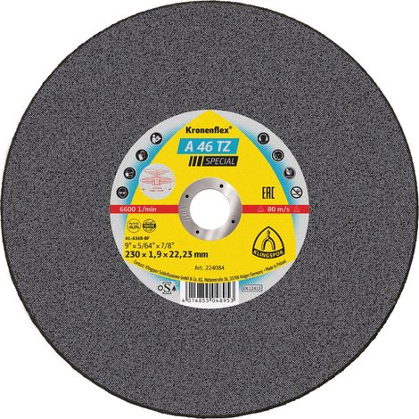 25 disques à tronçonner MP SPECIAL A 46 TZ D. 125 x 1,6 x 22,23 mm - Acier inoxydable - 187171 - Klingspor