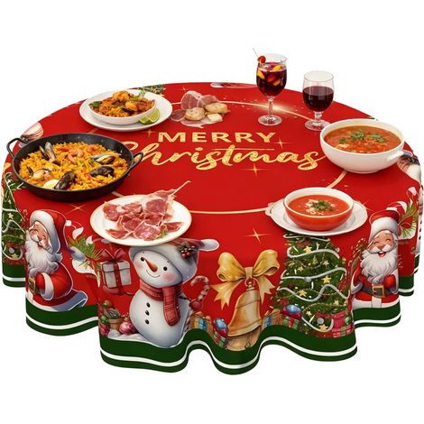 Nappe De Table Ronde Couverture Vintage En Polyester,Nappe De Table Ronde (1/5)