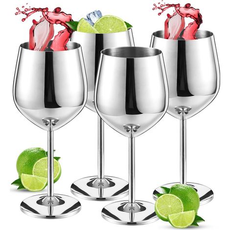 Gobelet À Vin En Acier Inoxydable 304 - 500ml Résistant Aux Chocs - Pour Camping Et Maison - Lot De 1 (1/5)
