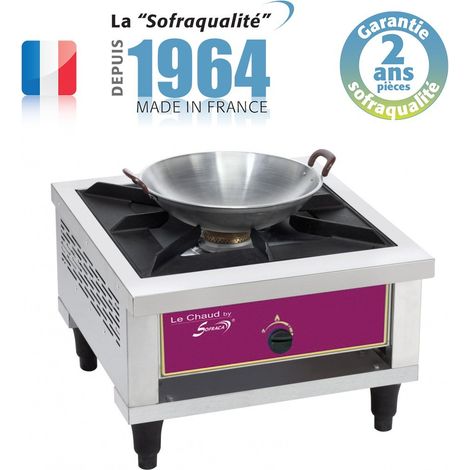 Réchaud Gaz Professionnel - Classique et Wok - 1 feu - 14000 W - Sofraca (1/2)