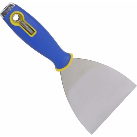 Semin – Couteau à enduire 10 cm – Embout en métal renforcé – Manche bi-matière ergonomique pour joints plaques de plâtre (1/5)