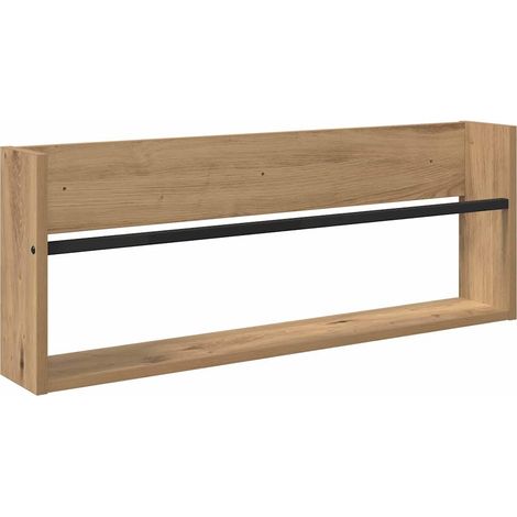 Maison Exclusive - Scaffale per riviste Rovere artigianale 80 x 12 x 30 cm