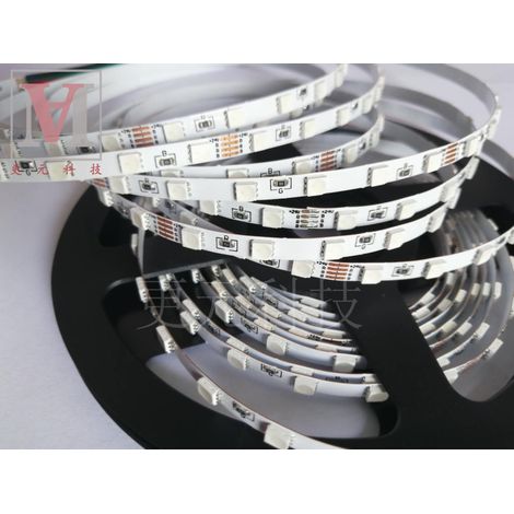 5mm RGB multicolour LED strip, 24V, ultra-narrow 5mm RGB strip, 4040 LEDs, 72 LEDs per metre (bare board).