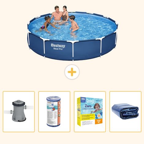 Bestway Bestway Steel Pro Ronde - 366x76 cm - 5-pièces  S224 (1/5)