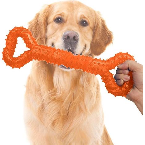 Jouet à mâcher durable pour chien 13 pouces – Indestructible pour grands chiens – Matériau TPR non toxique – Nettoyage des dents (1/5)