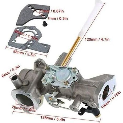 Carburatore di ricambio per motori Briggs & Stratton, codici articolo 498298, 692784, 495951, 492611, 495426, 490533, adatto per motori da 5 CV. (1/3)