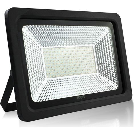 TrAdE Shop Traesio - Faro Faretto Proiettore A Led Per Da Esterno Ip65 Luce Fredda Calda 30 50 100 W - -Bianco Caldo-100 Watt (1/2)