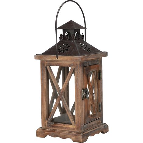 Lanterna decorativa a candela Supporto in metallo da appendere vintage per la decorazione della festa sul portico anteriore del patio (1/5)