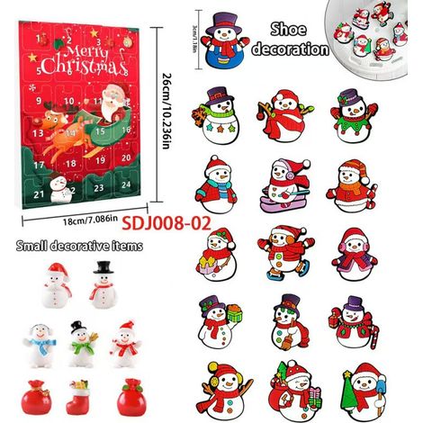 New Creative Christmas Series Blind Box Christmas 24-Day Calendar Box Cartoon Snowman Surprise Box - SDJ008—02 -