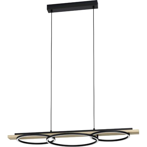 Suspension luminaire LED, lustre chambre à 3 flammes, plafonnier (1/5)