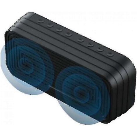 Enceinte Bluetooth, réveil, miroir, caisson de basses pour téléphone portable, audio, connexion sans fil (rose) (1/2)
