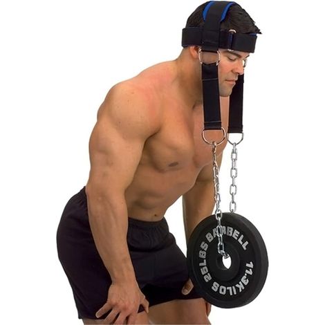 Courroie d'exercice Strengh de Harnais de tête avec la chaîne réglable de Ceinture de Formation de Puissance de Cou équipement d'haltérophilie de Forme Physique de Gymnastique (1/5)