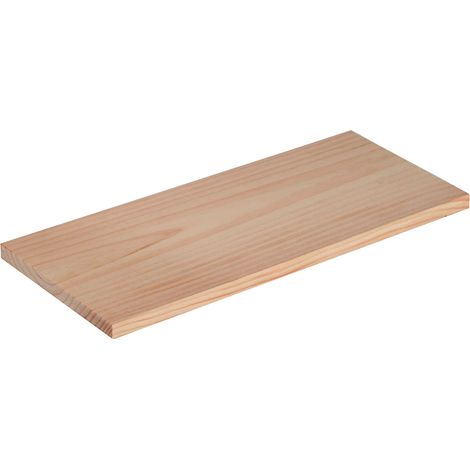 Étagère murale en pin massif PEFC 60 x 25 cm – Prête à peindre – Fixation avec équerres triangles – Charge maximale 20 kg – Astigarraga