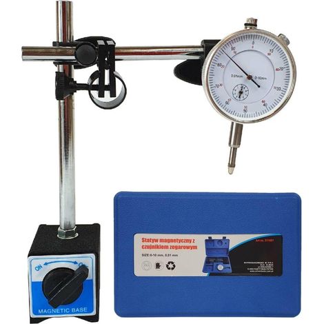 Outil de mesure silver clock gauge base magnétique bras ajustable