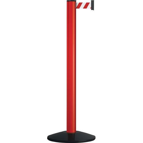 Gurtpfosten einfach D83xH970mm rot Gurt rot/weiß Fuß VG VIA GUIDE