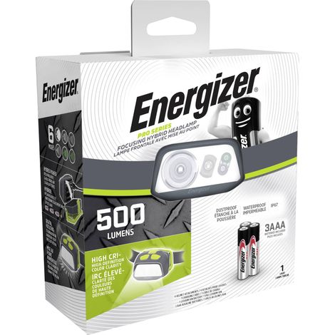 lampe frontale - hybride - energizer pro series - 500 lumens - energizer 448207 (1/4)