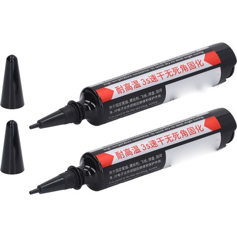 Kit de 2 seringues 10cc de résine de réparation pour carte mère, durcissement UV, séchage rapide en 3 secondes, colle de maintenance électronique. (1/5)