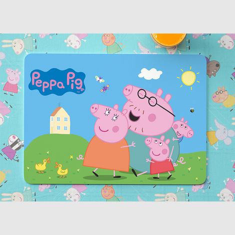 Set de table - Peppa Pig 4 personnages devant la maison - 42x30 cm (1/2)