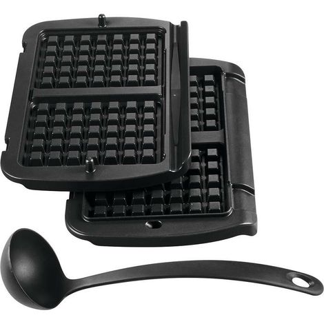 Plaques gaufres (x2) avec louche OptiGrill pour Grill Tefal (1/2)